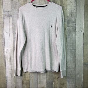 Polo Ralph Lauren Light Gray Long Sleeve Crewneck Thermal Shirt